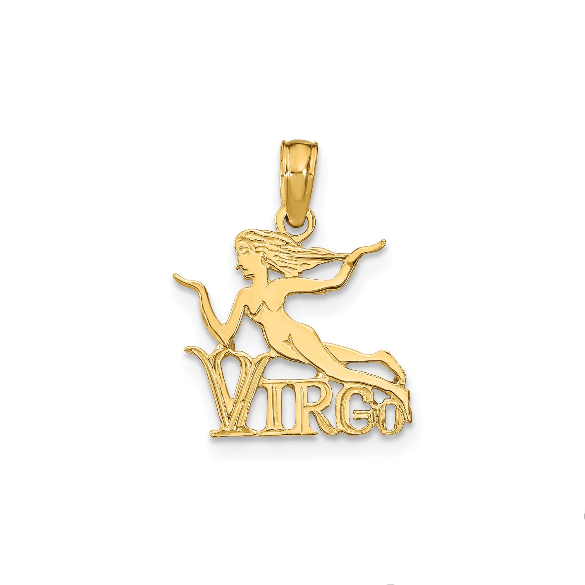 14k Real Solid Gold Zodiac Birth Symbol Pendant Charm - JewelryAffairs