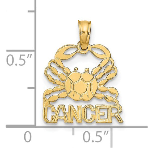 14k Real Solid Gold Zodiac Birth Symbol Pendant Charm