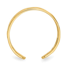 14K Real Solid Yellow Gold Diamond Shapes Toe Ring - JewelryAffairs