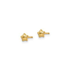 14k Real Yellow Gold Star Stud Small Earrings - JewelryAffairs
