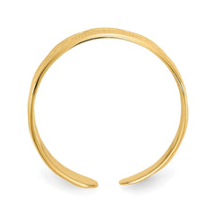 14k Real Yellow Solid Gold Adjustable Band Toe Summer Ring - JewelryAffairs
