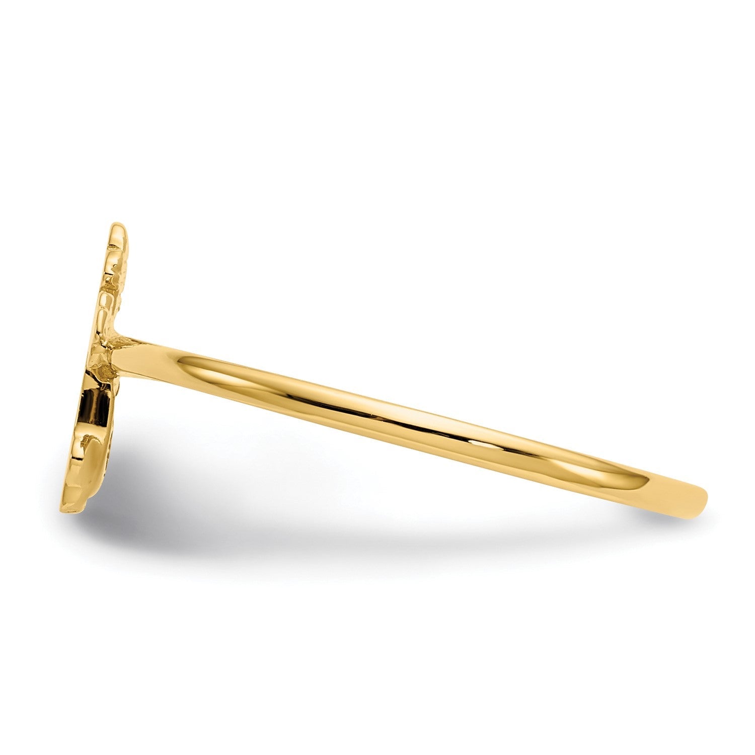 14k Real Yellow Solid Gold Cross Design Ring, Size 7 - JewelryAffairs