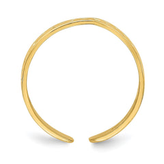 14k Real Yellow Solid Gold Hug and Hearts Adjustable Toe Summer Ring - JewelryAffairs