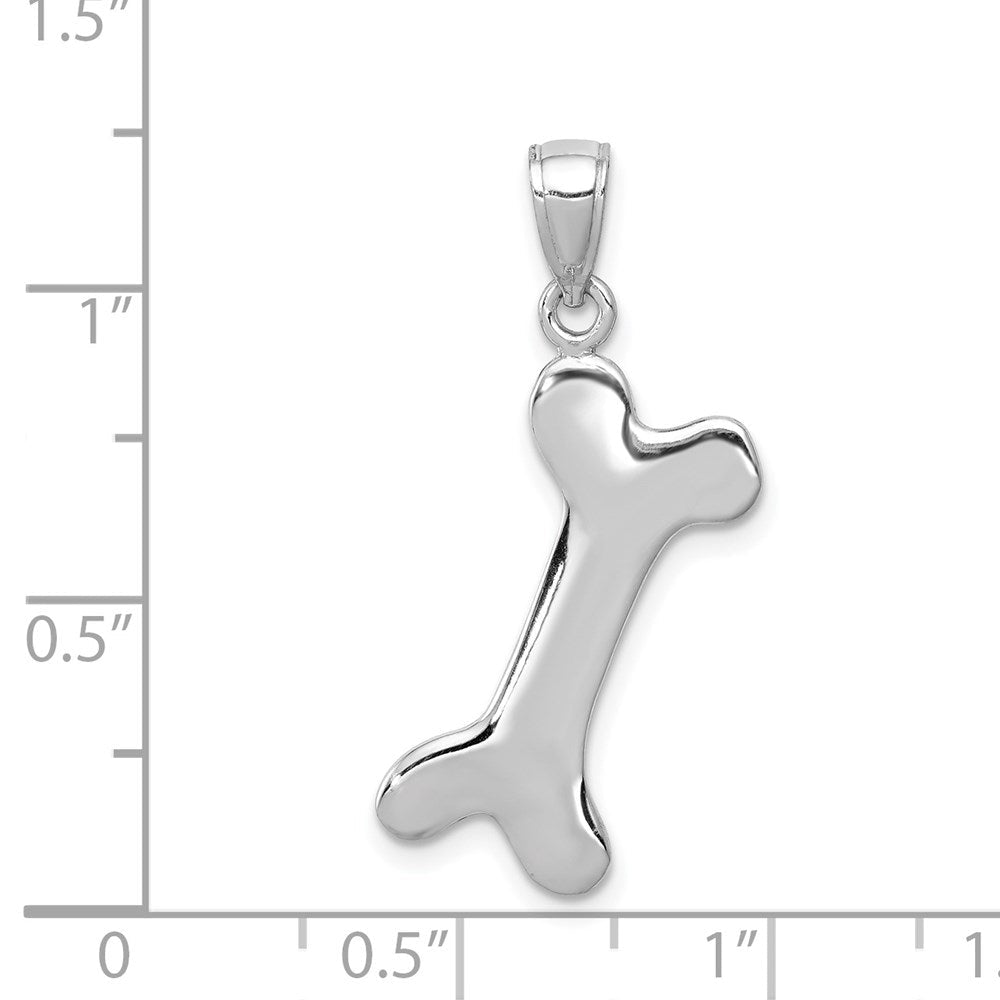 14k Solid Gold Polished Dog Bone Charm, 34x19mm - JewelryAffairs