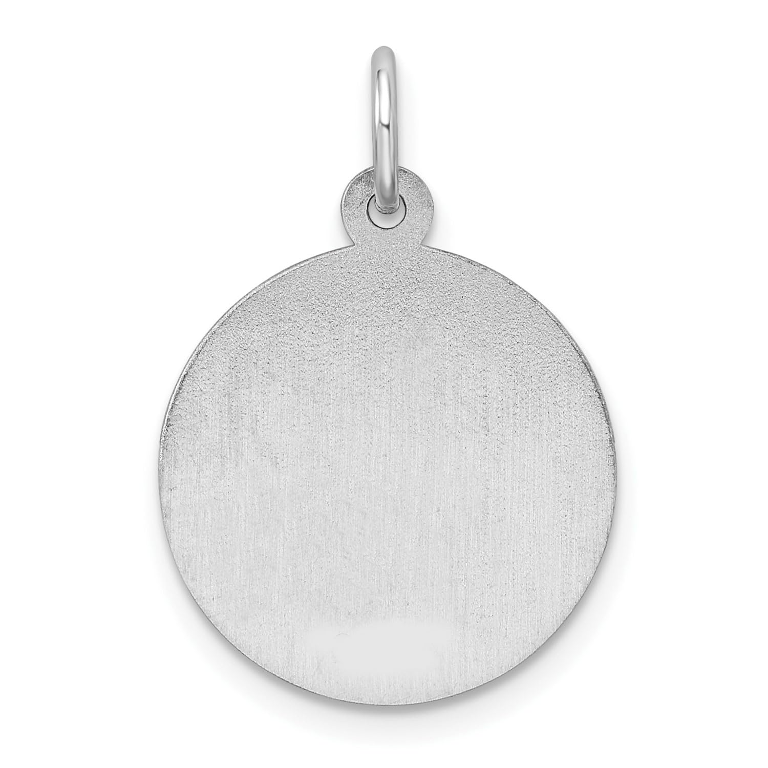 14k White Gold Red Enamel Medical Alert Disc Pendant, 15mm - JewelryAffairs