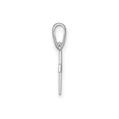 14K Real White Gold Small Cross Pendant, 16x7mm