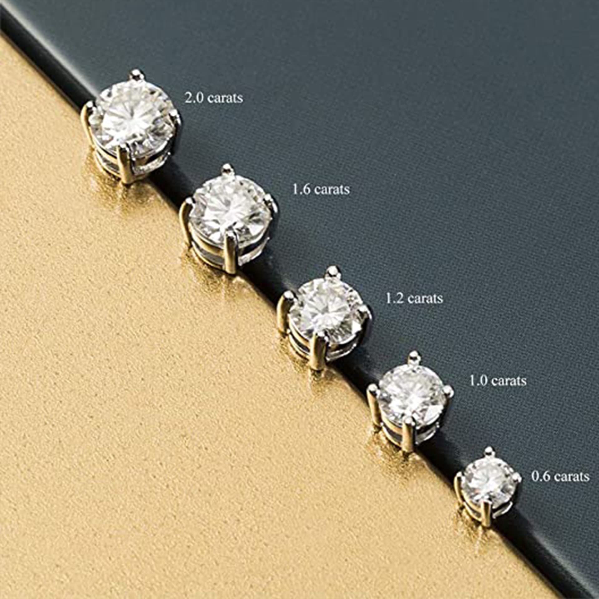 14k White or Yellow Gold Round VS/SI GH Lab Grown Diamond 4 Prong Stud Post Earrings - JewelryAffairs