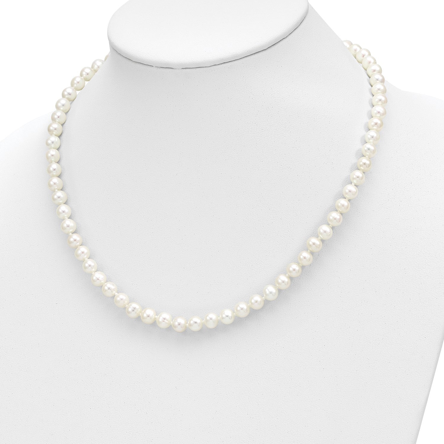 14k Yellow Gold 6 - 7mm Fresh Water Pearl Bracelet, Necklace and Earring Set - JewelryAffairs