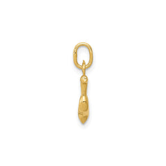 14K Yellow Gold Anchor Charm Pendant, Nautical Design, 16x8mm - JewelryAffairs