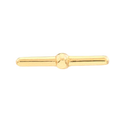 14K Yellow Gold Bar Stud Earrings, 6mm - JewelryAffairs