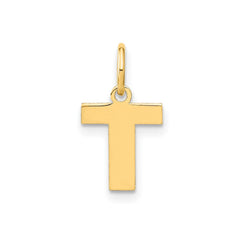14k Yellow Gold Block Letter Initial Monogram Pendant