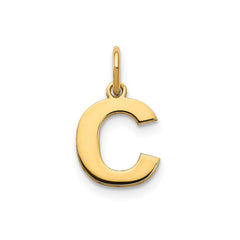 14k Yellow Gold Block Letter Initial Monogram Pendant
