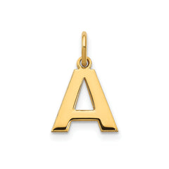 14k Yellow Gold Block Letter Initial Monogram Pendant - JewelryAffairs