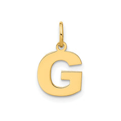 14k Yellow Gold Block Letter Initial Monogram Pendant