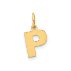 14k Yellow Gold Block Letter Initial Monogram Pendant