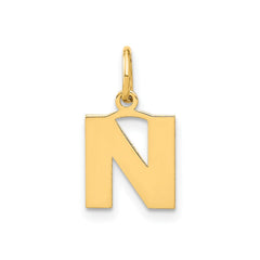 14k Yellow Gold Block Letter Initial Monogram Pendant