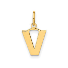 14k Yellow Gold Block Letter Initial Monogram Pendant