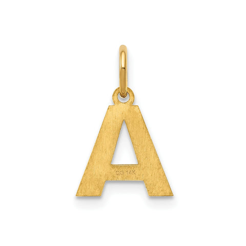 14k Yellow Gold Block Letter Initial Monogram Pendant