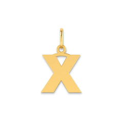 14k Yellow Gold Block Letter Initial Monogram Pendant