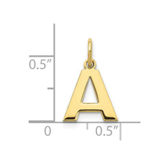 14k Yellow Gold Block Letter Initial Monogram Pendant