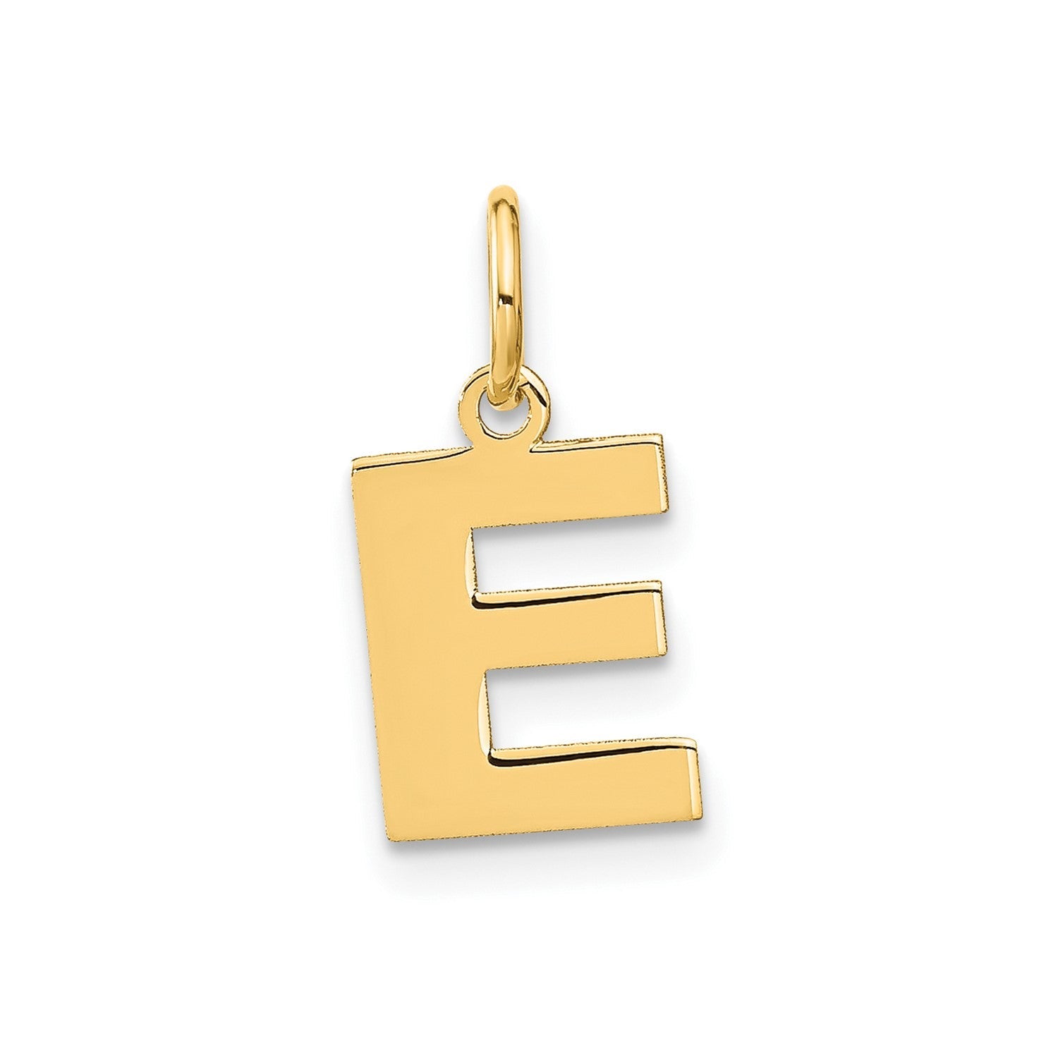 14k Yellow Gold Block Letter Initial Monogram Pendant - JewelryAffairs