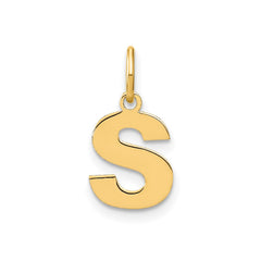 14k Yellow Gold Block Letter Initial Monogram Pendant