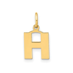 14k Yellow Gold Block Letter Initial Monogram Pendant