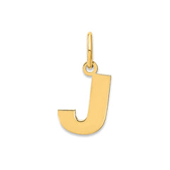 14k Yellow Gold Block Letter Initial Monogram Pendant