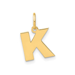 14k Yellow Gold Block Letter Initial Monogram Pendant