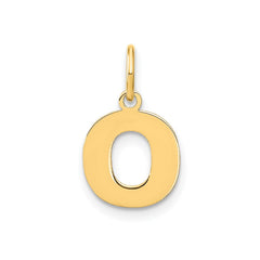 14k Yellow Gold Block Letter Initial Monogram Pendant