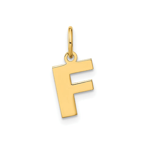 14k Yellow Gold Block Letter Initial Monogram Pendant