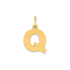 14k Yellow Gold Block Letter Initial Monogram Pendant