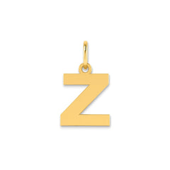 14k Yellow Gold Block Letter Initial Monogram Pendant