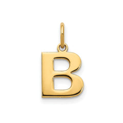 14k Yellow Gold Block Letter Initial Monogram Pendant - JewelryAffairs