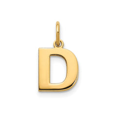14k Yellow Gold Block Letter Initial Monogram Pendant