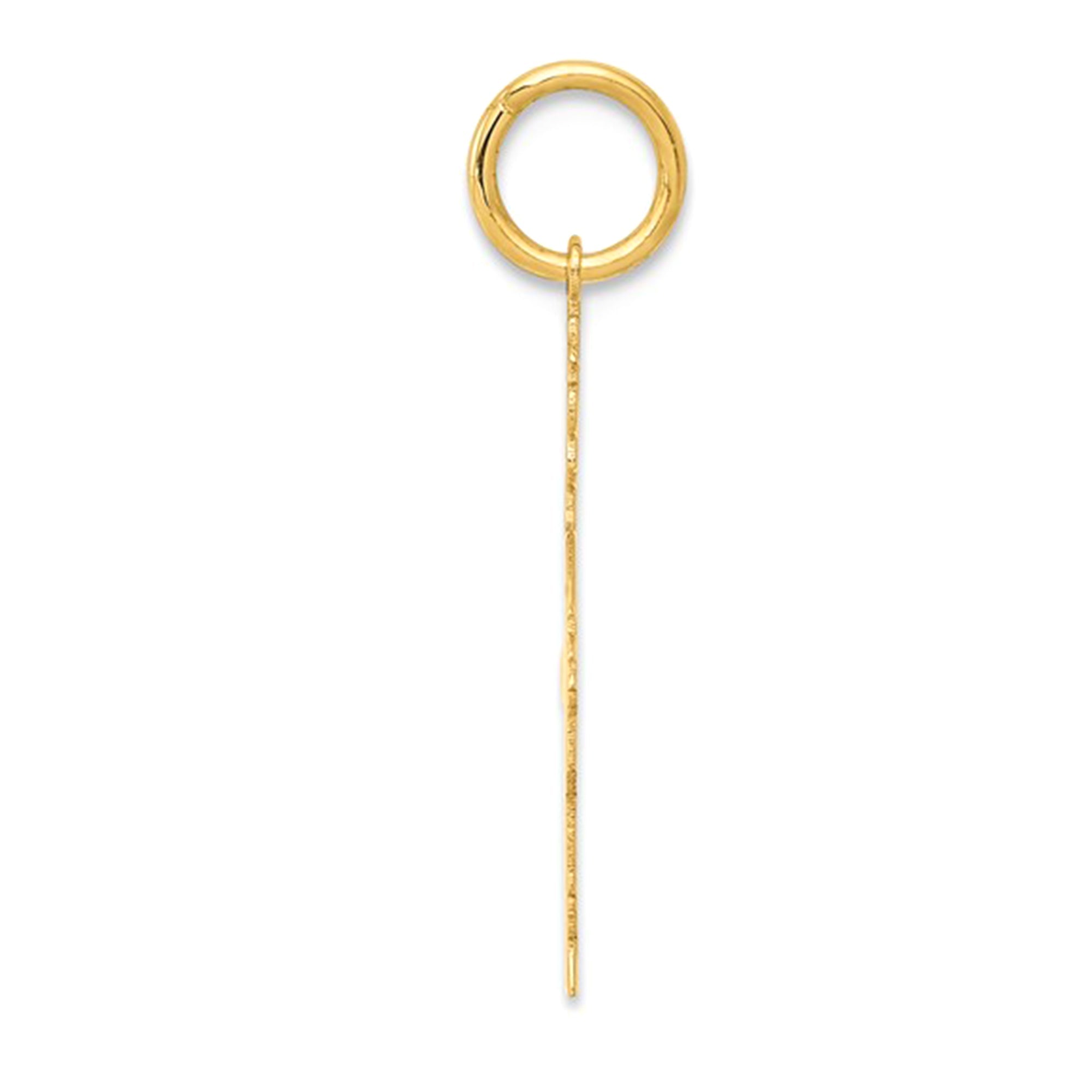 14K Yellow Gold Boy's Silhouette Charm Engravable Pendant