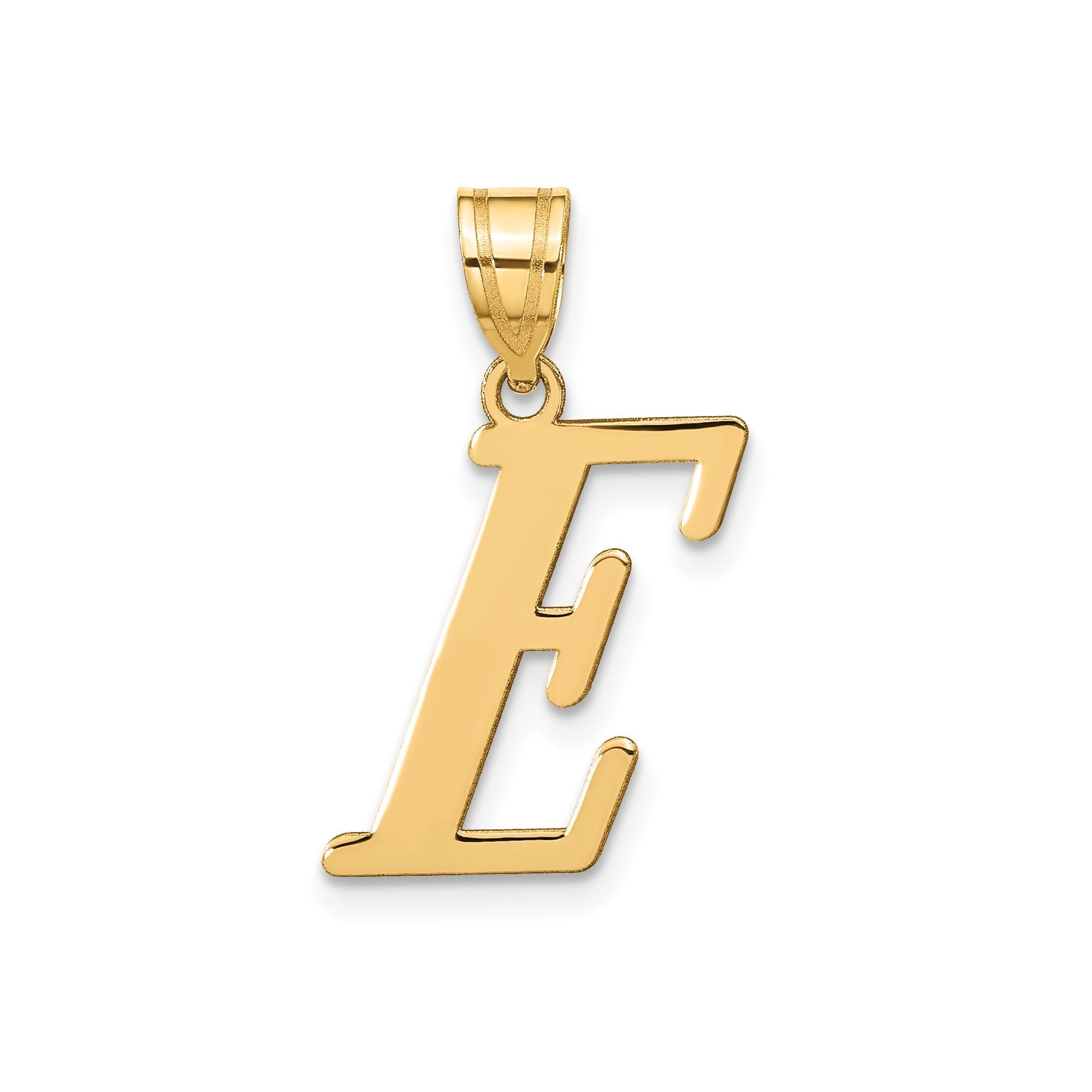 14k Yellow Gold Capital Font Letter Initial Pendant, 17x14mm - JewelryAffairs