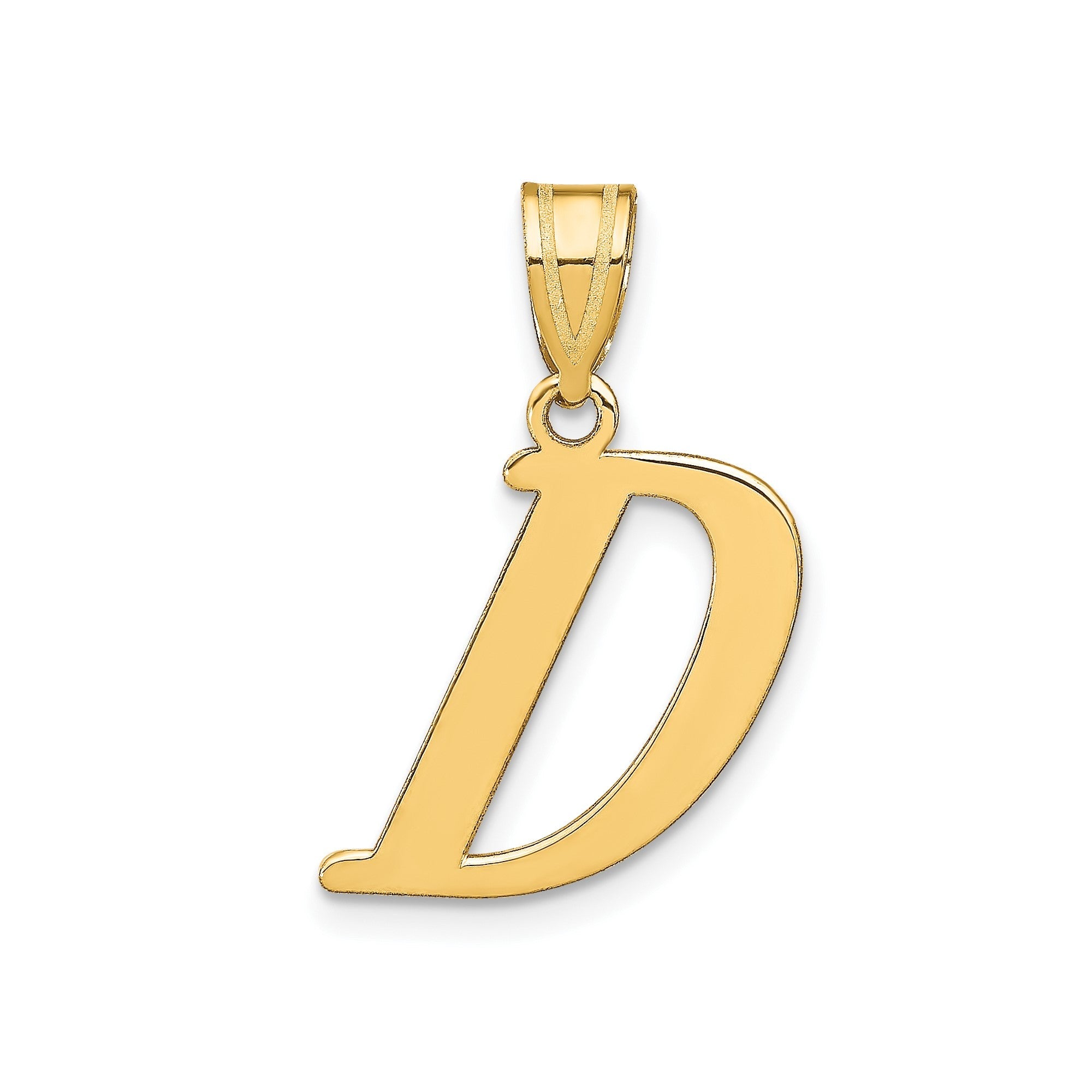 14k Yellow Gold Capital Font Letter Initial Pendant, 17x14mm - JewelryAffairs