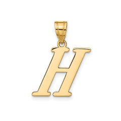 14k Yellow Gold Capital Font Letter Initial Pendant, 17x14mm