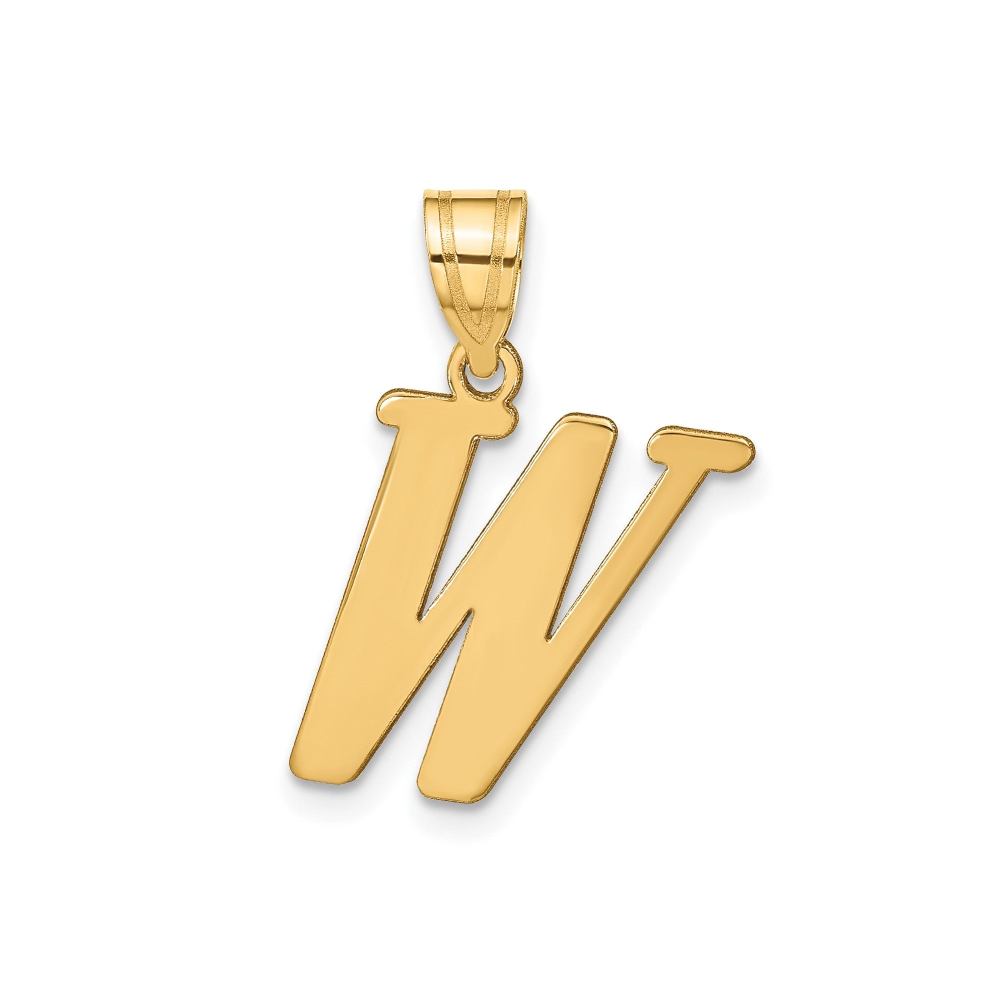 14k Yellow Gold Capital Font Letter Initial Pendant, 17x14mm - JewelryAffairs