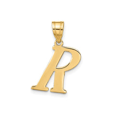 14k Yellow Gold Capital Font Letter Initial Pendant, 17x14mm