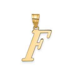 14k Yellow Gold Capital Font Letter Initial Pendant, 17x14mm