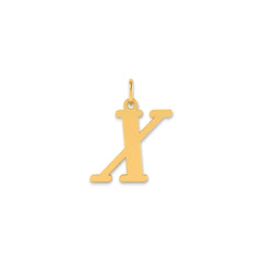 14k Yellow Gold Capital Font Letter Initial Pendant, 17x14mm