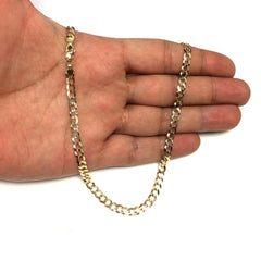 14k Yellow Gold Comfort Curb Chain Necklace, 4.7mm - JewelryAffairs