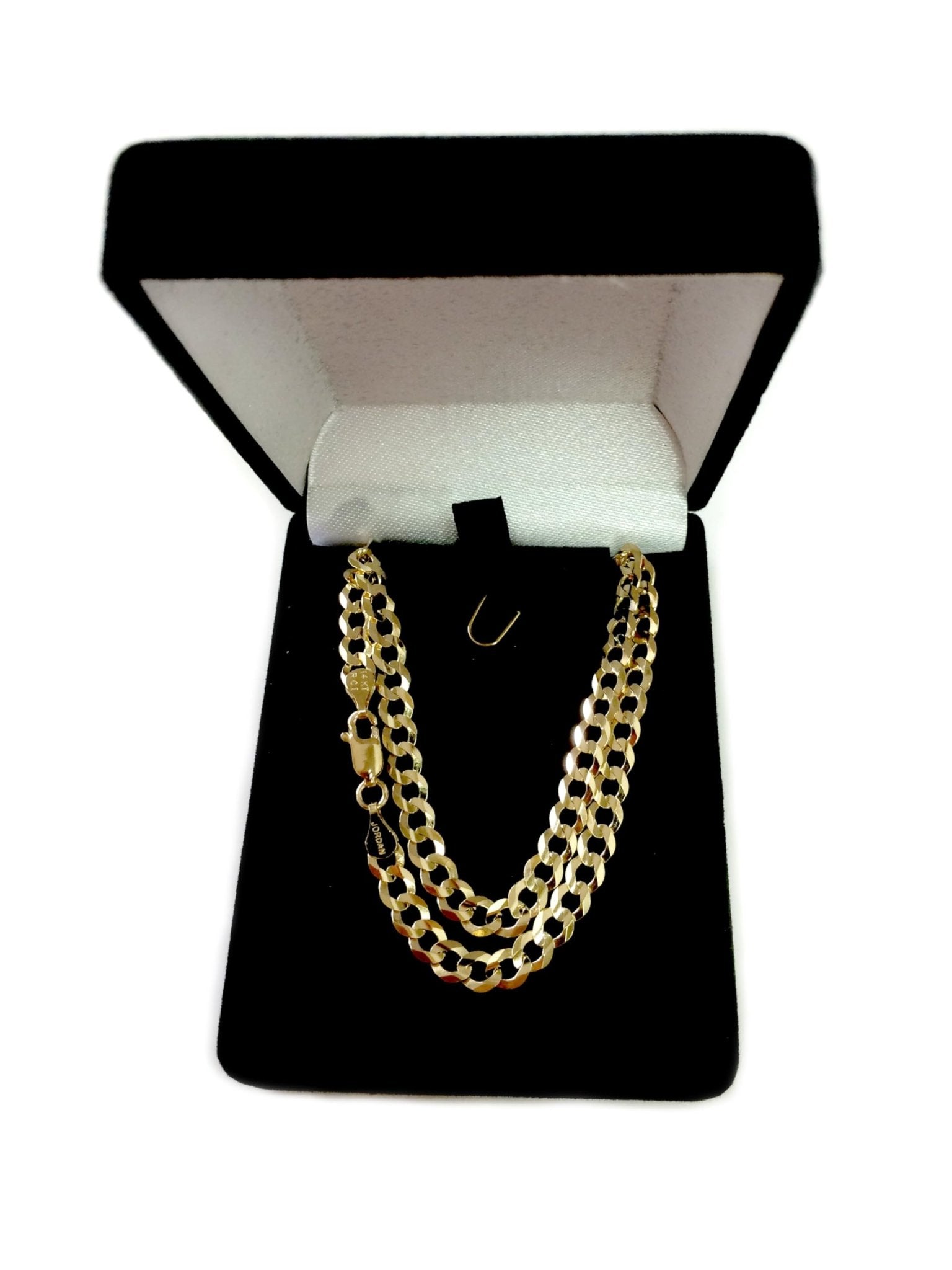 14k Yellow Gold Comfort Curb Chain Necklace, 4.7mm - JewelryAffairs