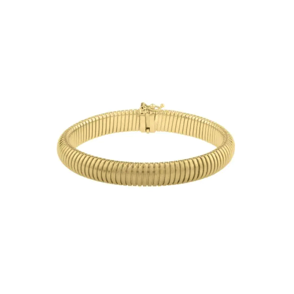 14k Yellow Gold Fancy Link Womens Bracelet, 7.25" - JewelryAffairs