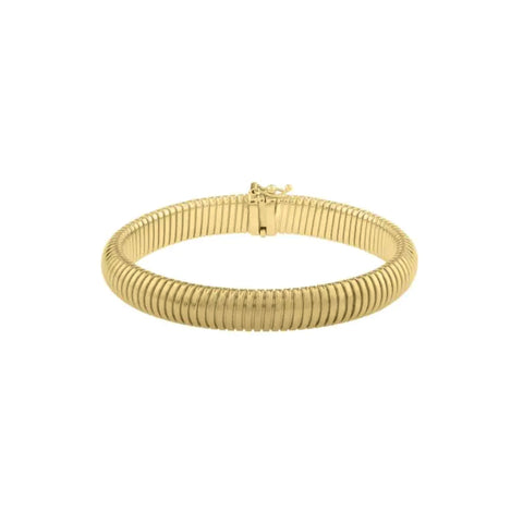 14k Yellow Gold Fancy Link Womens Bracelet, 7.25"