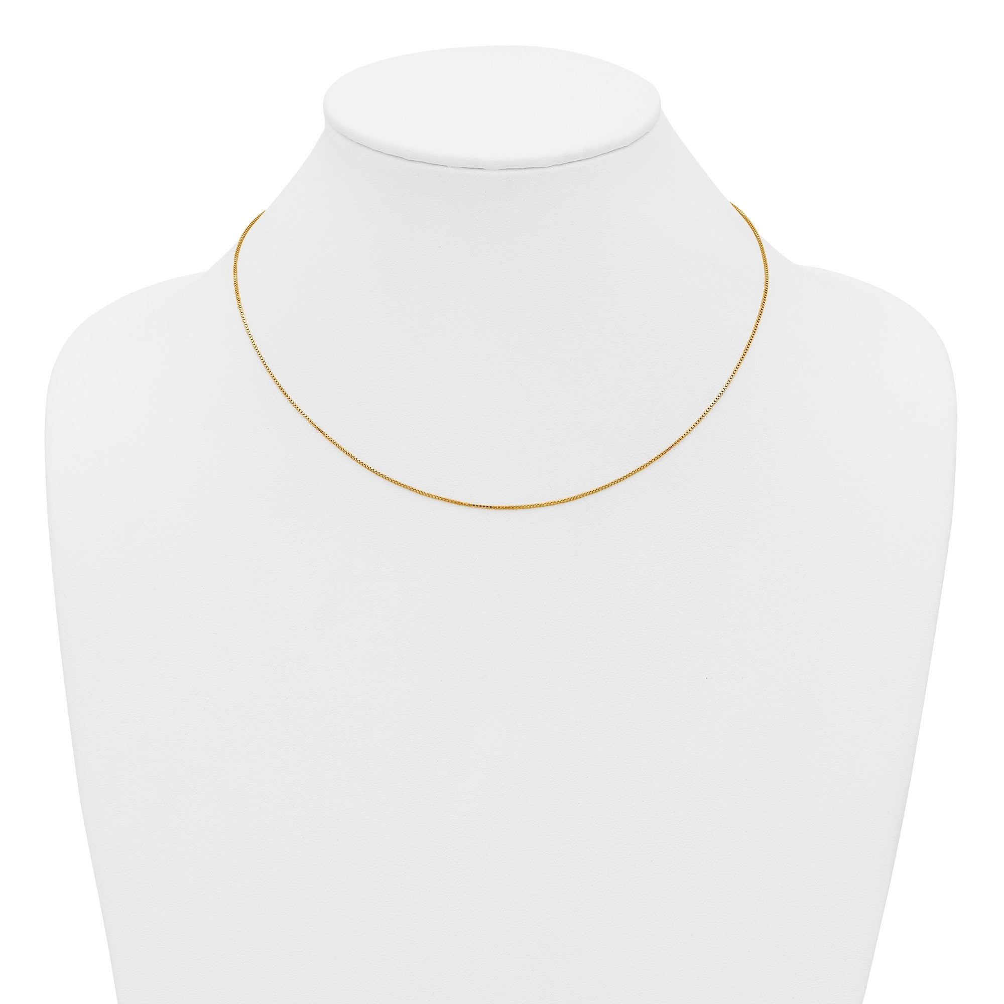 14K Yellow Gold Filled .80mm Adjustable Box 22" Chain Necklace - JewelryAffairs