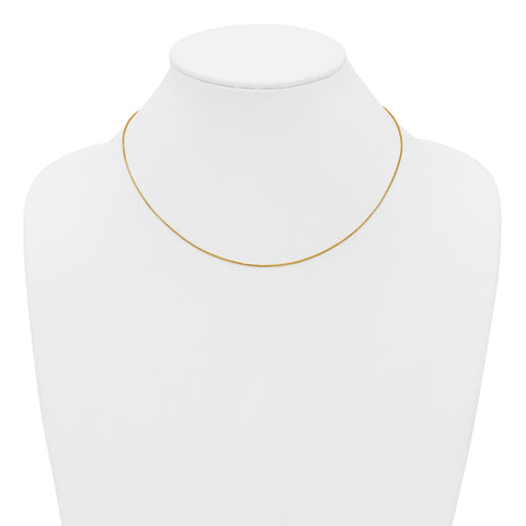 14K Yellow Gold Filled .80mm Adjustable Box 22" Chain Necklace