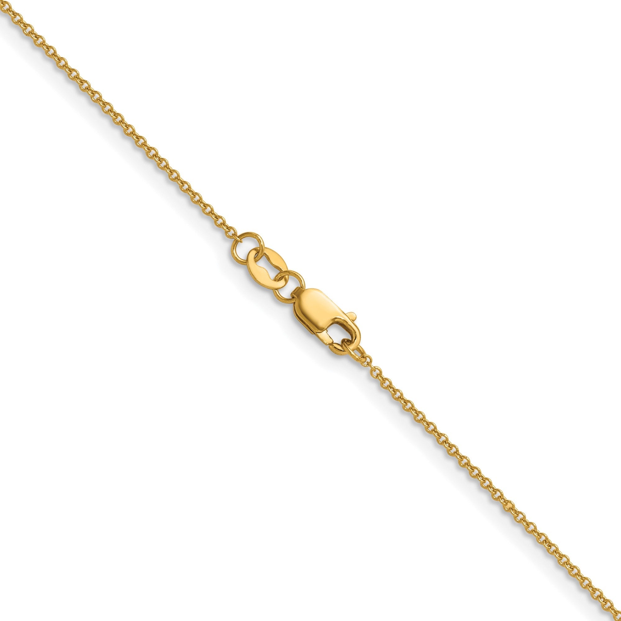 14k Yellow Gold Filled Cable Link Chain Necklace, 1.15mm - JewelryAffairs